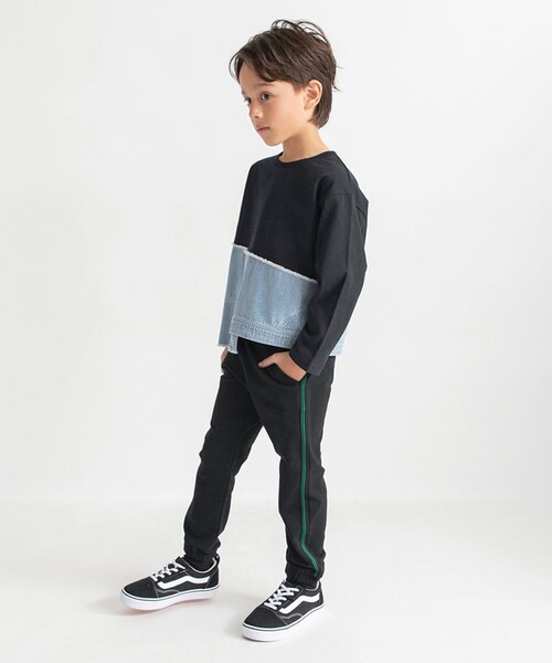 BRANSHES（ブランシェス）の「【サイドライン入り】ジョガーパンツ（その他パンツ・キッズ・ブルー/ブラック・150/90/120/140/100/130/110/80/160）」の18枚目の写真