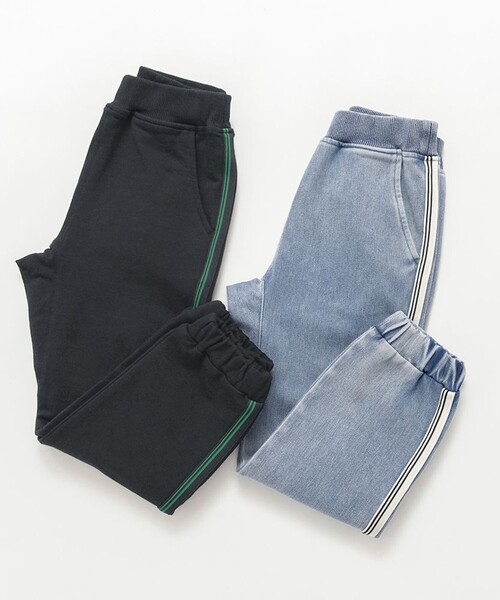 BRANSHES（ブランシェス）の「【サイドライン入り】ジョガーパンツ（その他パンツ・キッズ・ブルー/ブラック・150/90/120/140/100/130/110/80/160）」の6枚目の写真