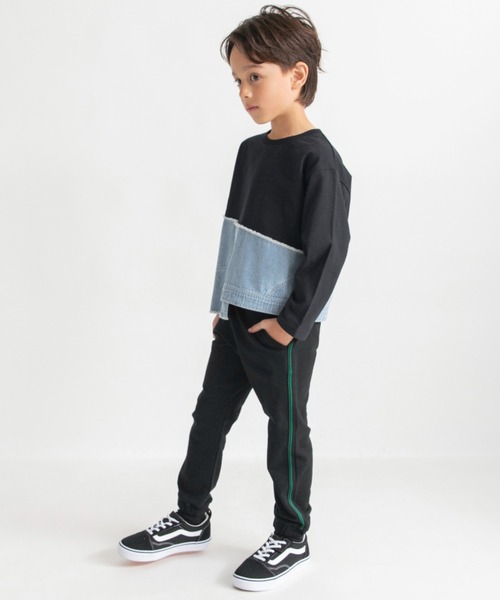 BRANSHES（ブランシェス）の「【サイドライン入り】ジョガーパンツ（その他パンツ・キッズ・ブルー/ブラック・150/90/120/140/100/130/110/80/160）」の8枚目の写真