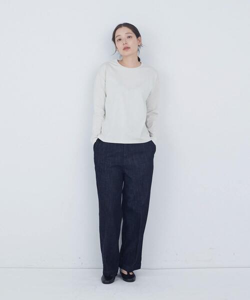 ADIEU TRISTESSE(アデュートリステス)の「刺繍入りロングスリーブTシャツ(Tシャツ/カットソー・レディース・アイボリー/グレー/ピンク・FREE)」の4枚目の写真