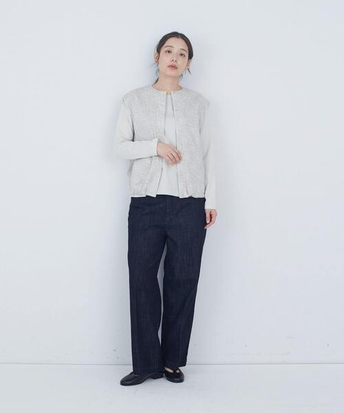 ADIEU TRISTESSE(アデュートリステス)の「刺繍入りロングスリーブTシャツ(Tシャツ/カットソー・レディース・アイボリー/グレー/ピンク・FREE)」の6枚目の写真
