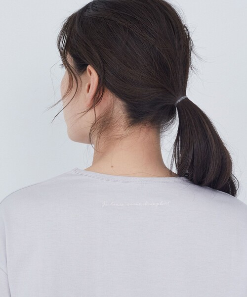 ADIEU TRISTESSE(アデュートリステス)の「刺繍入りロングスリーブTシャツ(Tシャツ/カットソー・レディース・アイボリー/グレー/ピンク・FREE)」の7枚目の写真