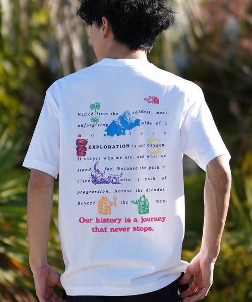 THE NORTH FACE(ザノースフェイス)の「THE NORTH FACE/ノースフェイス メンズ 半袖Tシャツ ショートスリーブTシャツ NT32643(Tシャツ/カットソー・メンズ・ホワイト/ブラック・XXL/XL/S/L/M)」の2枚目の写真