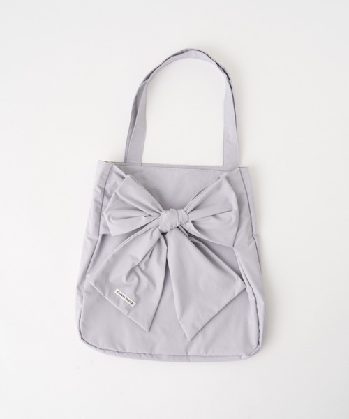 OLIVE des OLIVE（オリーブデオリーブ）の「リボントートバッグ（スカート・レディース・オフホワイト/サックスブルー・FREE）」の2枚目の写真