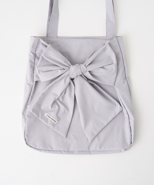 OLIVE des OLIVE（オリーブデオリーブ）の「リボントートバッグ（スカート・レディース・オフホワイト/サックスブルー・FREE）」の4枚目の写真
