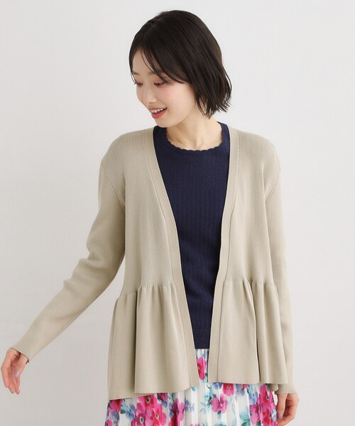LAURA ASHLEY(ローラアシュレイ)の「【人気デザイン!シルク混/洗える】フリルカーディガン(カーディガン/ボレロ・レディース・パープル/ネイビー/グレー・38/40)」の4枚目の写真