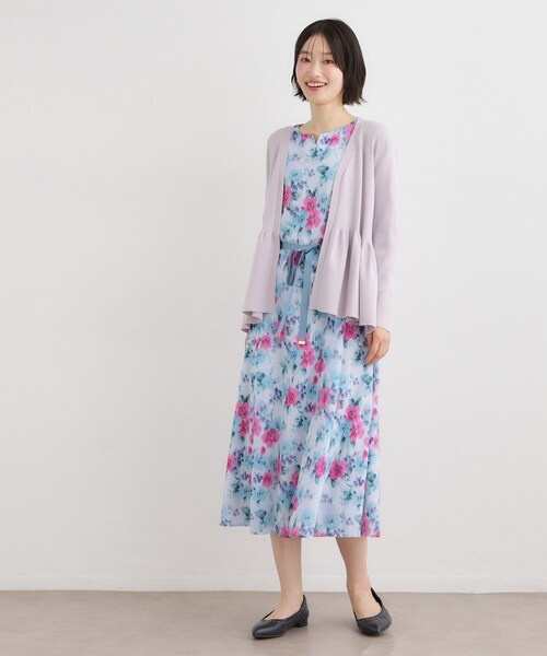 LAURA ASHLEY(ローラアシュレイ)の「【人気デザイン!シルク混/洗える】フリルカーディガン(カーディガン/ボレロ・レディース・パープル/ネイビー/グレー・38/40)」の10枚目の写真