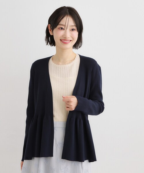 LAURA ASHLEY(ローラアシュレイ)の「【人気デザイン!シルク混/洗える】フリルカーディガン(カーディガン/ボレロ・レディース・パープル/ネイビー/グレー・38/40)」の12枚目の写真