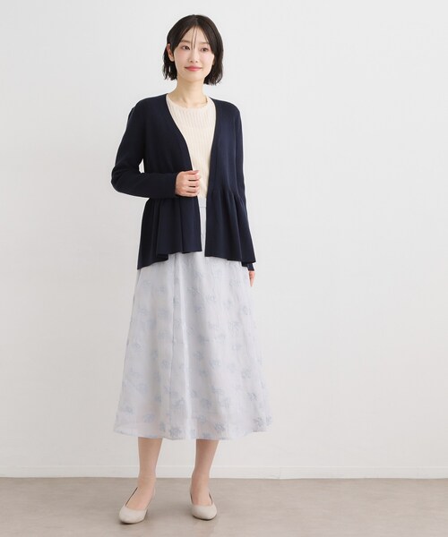 LAURA ASHLEY(ローラアシュレイ)の「【人気デザイン!シルク混/洗える】フリルカーディガン(カーディガン/ボレロ・レディース・パープル/ネイビー/グレー・38/40)」の14枚目の写真