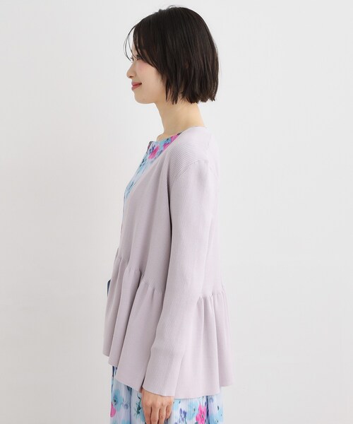 LAURA ASHLEY(ローラアシュレイ)の「【人気デザイン!シルク混/洗える】フリルカーディガン(カーディガン/ボレロ・レディース・パープル/ネイビー/グレー・38/40)」の17枚目の写真
