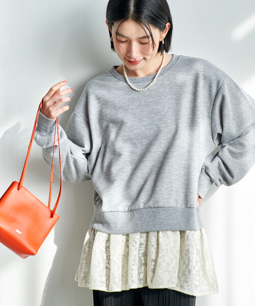 セール】【セットアイテム】レイヤード キャミソールセット スウェット