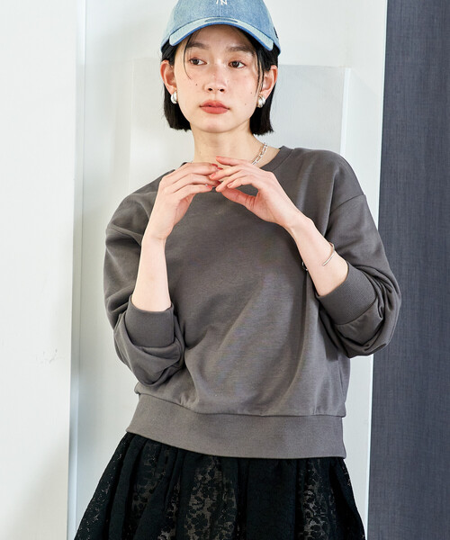 FREAK'S STORE(フリークスストア)の「【セットアイテム】レイヤード キャミソールセット スウェットプルオーバー(スウェット・レディース・ブラック/チャコールグレー/ライトグレー・フリ-)」の20枚目の写真