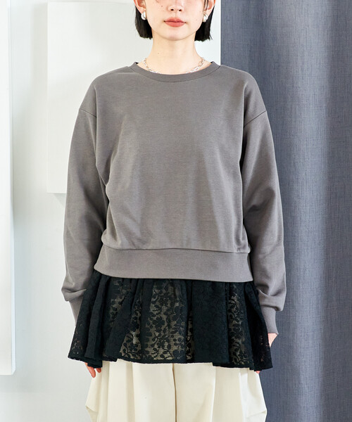 FREAK'S STORE(フリークスストア)の「【セットアイテム】レイヤード キャミソールセット スウェットプルオーバー(スウェット・レディース・ブラック/チャコールグレー/ライトグレー・フリ-)」の17枚目の写真