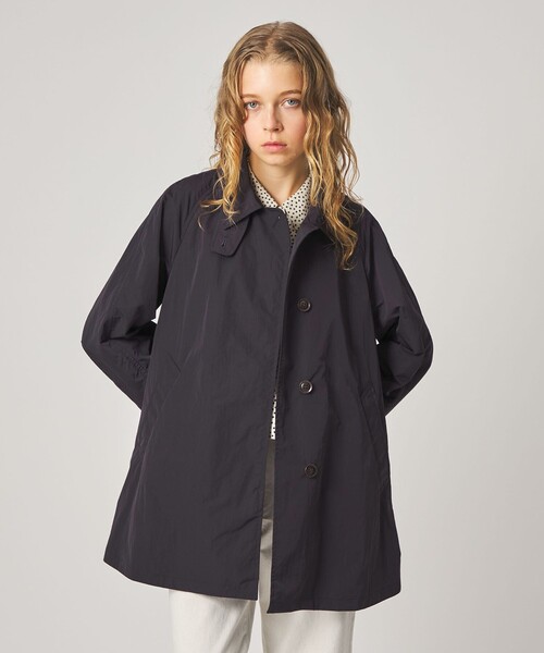 Steven Alan（スティーブンアラン）の「＜Steven Alan＞ナイロン テント ショート コート（ステンカラーコート・レディース・ネイビー/グレー・S/M/L）」の5枚目の写真