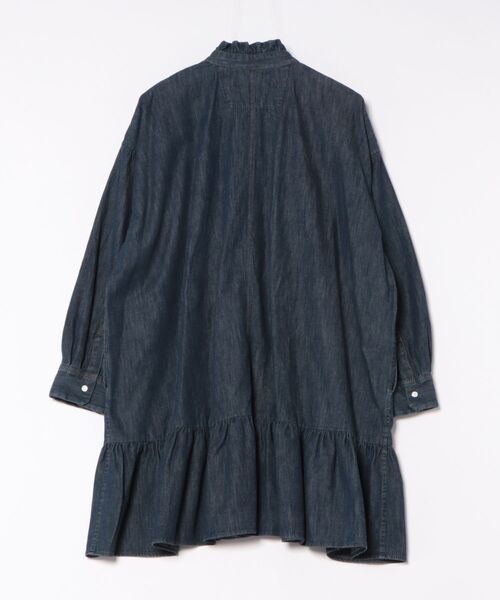 H.A.K（ハク）の「ライトオンスデニム　ロングブラウス（シャツ/ブラウス・レディース・ネイビー/ブルー・FREE）」の3枚目の写真
