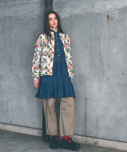 H.A.K（ハク）の「ライトオンスデニム　ロングブラウス（シャツ/ブラウス・レディース・ネイビー/ブルー・FREE）」の4枚目の写真