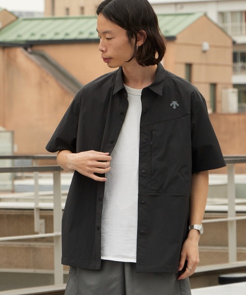 デサント オルテライン DESCENTE ALLTERRAIN SHIRTS L DESCENTE ALLTERRAIN/デサントオルテライン WIND SHELL H/S SHIRT PB