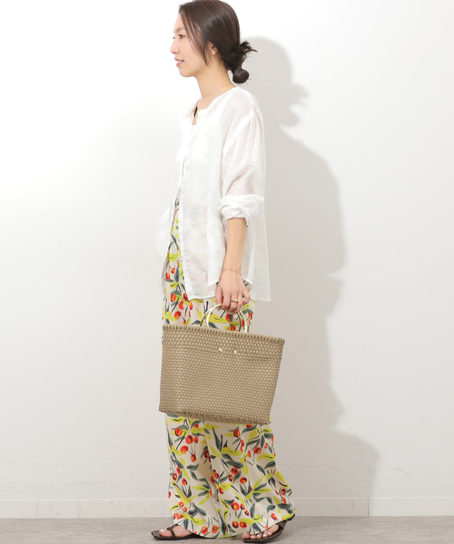 JOURNAL STANDARD relume（ジャーナルスタンダード　レリューム）の「ボカシフラワーヴィンテージイージーパンツ（その他パンツ・レディース・ブラック/アイボリー・FREE）」の4枚目の写真