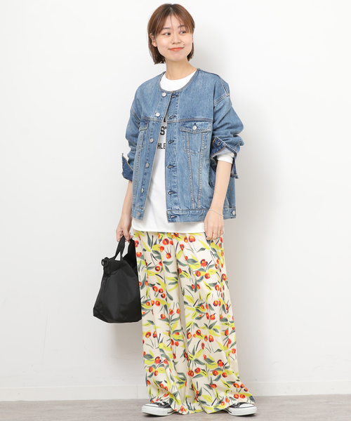 JOURNAL STANDARD relume（ジャーナルスタンダード　レリューム）の「ボカシフラワーヴィンテージイージーパンツ（その他パンツ・レディース・ブラック/アイボリー・FREE）」の10枚目の写真