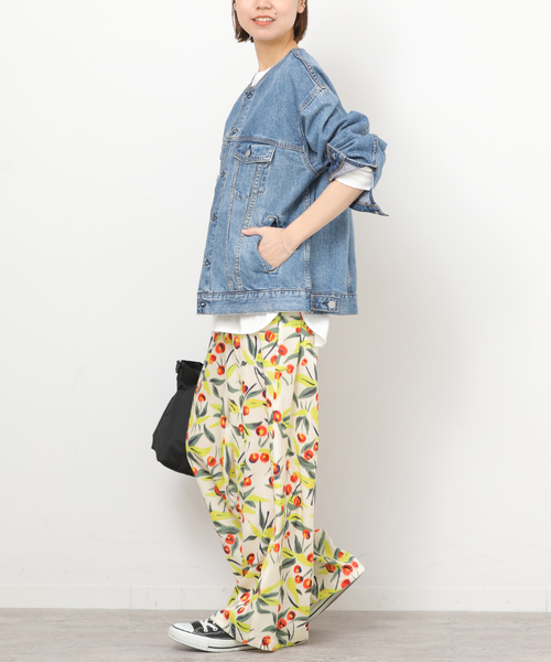 JOURNAL STANDARD relume（ジャーナルスタンダード　レリューム）の「ボカシフラワーヴィンテージイージーパンツ（その他パンツ・レディース・ブラック/アイボリー・FREE）」の12枚目の写真