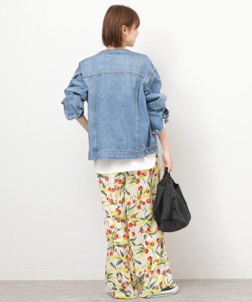 JOURNAL STANDARD relume（ジャーナルスタンダード　レリューム）の「ボカシフラワーヴィンテージイージーパンツ（その他パンツ・レディース・ブラック/アイボリー・FREE）」の14枚目の写真