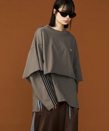 SeeSew（シーソー）の「【UNISEX】LAYERD LINE LONG TEE/レイヤードラインロングスリーブTシャツ（Tシャツ/カットソー）」