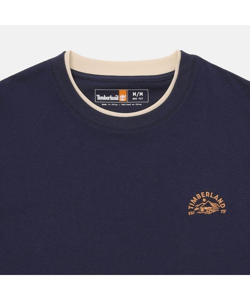 Timberland(ティンバーランド)の「ヘビーウェイト 半袖 Tシャツ ユニセックス(Tシャツ/カットソー・メンズ・ネイビー・XX-LARGE/X-LARGE/SMALL/MEDIUM/LARGE)」の3枚目の写真