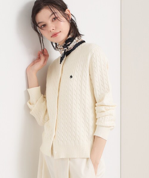 THE SHOP TK （ザ ショップ ティーケー ）の「【POLO BCS 別注】ケーブルカーディガン（カーディガン/ボレロ・レディース・イエロー系その他/ネイビー/アイボリー・12/13）」の22枚目の写真