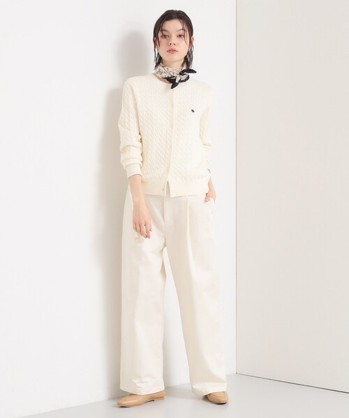 THE SHOP TK （ザ ショップ ティーケー ）の「【POLO BCS 別注】ケーブルカーディガン（カーディガン/ボレロ・レディース・イエロー系その他/ネイビー/アイボリー・12/13）」の20枚目の写真