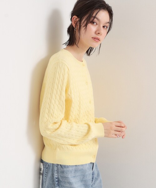 THE SHOP TK （ザ ショップ ティーケー ）の「【POLO BCS 別注】ケーブルカーディガン（カーディガン/ボレロ・レディース・イエロー系その他/ネイビー/アイボリー・12/13）」の18枚目の写真