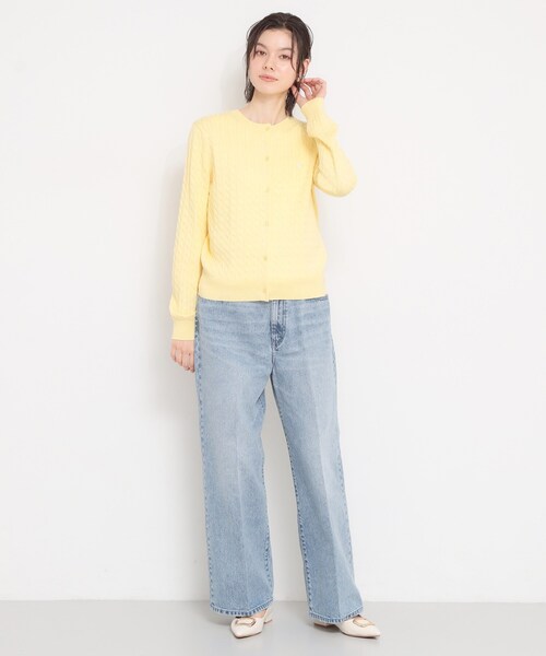 THE SHOP TK （ザ ショップ ティーケー ）の「【POLO BCS 別注】ケーブルカーディガン（カーディガン/ボレロ・レディース・イエロー系その他/ネイビー/アイボリー・12/13）」の16枚目の写真