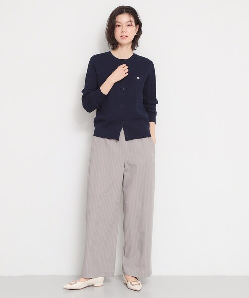 THE SHOP TK （ザ ショップ ティーケー ）の「【POLO BCS 別注】ケーブルカーディガン（カーディガン/ボレロ・レディース・イエロー系その他/ネイビー/アイボリー・12/13）」の12枚目の写真