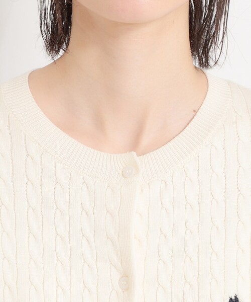 THE SHOP TK （ザ ショップ ティーケー ）の「【POLO BCS 別注】ケーブルカーディガン（カーディガン/ボレロ・レディース・イエロー系その他/ネイビー/アイボリー・12/13）」の7枚目の写真