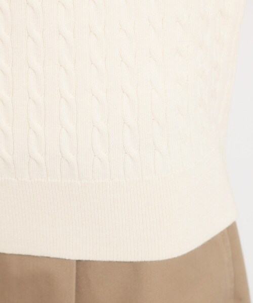 THE SHOP TK （ザ ショップ ティーケー ）の「【POLO BCS 別注】ケーブルカーディガン（カーディガン/ボレロ・レディース・イエロー系その他/ネイビー/アイボリー・12/13）」の5枚目の写真