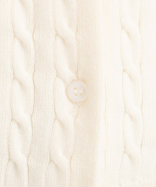 THE SHOP TK （ザ ショップ ティーケー ）の「【POLO BCS 別注】ケーブルカーディガン（カーディガン/ボレロ・レディース・イエロー系その他/ネイビー/アイボリー・12/13）」の4枚目の写真