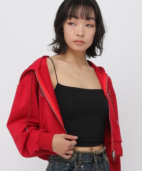 3.3 Field Trip （3.3フィールドトリップ）の「3.3 Field Trip／シンプルカップ付きキャミ（キャミソール・レディース・ブラック/オフホワイト・FREE）」の15枚目の写真