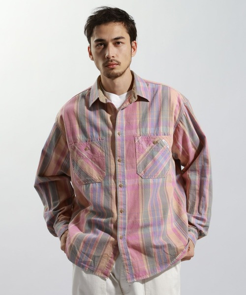 BAYFLOW(ベイフロー)の「Brightdaysアソート柄シャツ(シャツ/ブラウス・メンズ・ブルー/ピンク・MEDIUM/LARGE)」の1枚目の写真