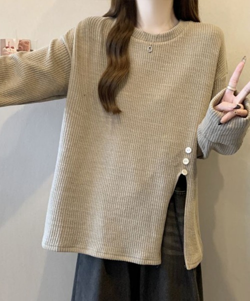 Flugge(フラッジー)の「袖ボタン長袖トップス(その他トップス・レディース・ベージュ・FREE)」の10枚目の写真