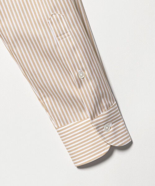 UNITED ARROWS（ユナイテッドアローズ）の「イージーケア AG ファンシーストライプ ラウンドレギュラーカラー シャツ ー抗菌防臭ー（シャツ/ブラウス・メンズ・ブラウン系・40cm/39cm/41cm/38cm）」の7枚目の写真