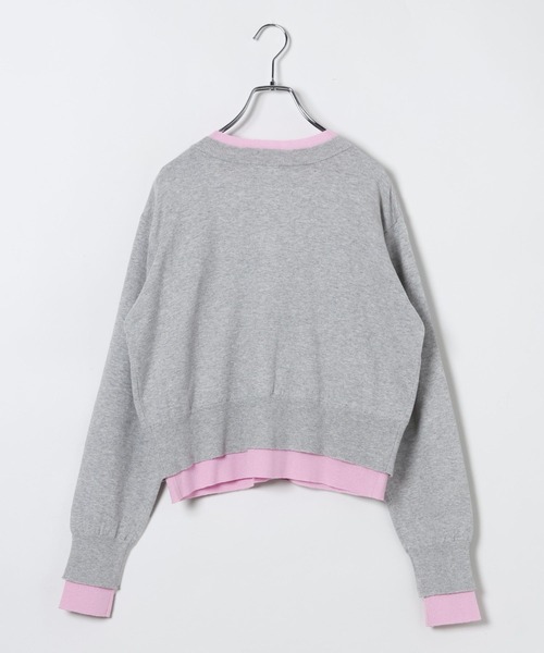 LEPSIM(レプシィム)の「12ゲージ配色レイヤーカーディガン 653190(カーディガン/ボレロ・レディース・ライトグレー/ブルー/ブラック・FREE)」の16枚目の写真