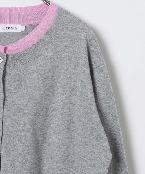 LEPSIM(レプシィム)の「12ゲージ配色レイヤーカーディガン 653190(カーディガン/ボレロ・レディース・ライトグレー/ブルー/ブラック・FREE)」の18枚目の写真