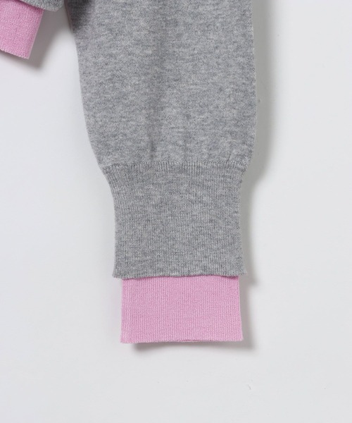 LEPSIM(レプシィム)の「12ゲージ配色レイヤーカーディガン 653190(カーディガン/ボレロ・レディース・ライトグレー/ブルー/ブラック・FREE)」の19枚目の写真