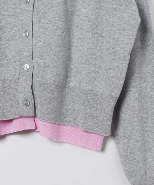 LEPSIM(レプシィム)の「12ゲージ配色レイヤーカーディガン 653190(カーディガン/ボレロ・レディース・ライトグレー/ブルー/ブラック・FREE)」の20枚目の写真