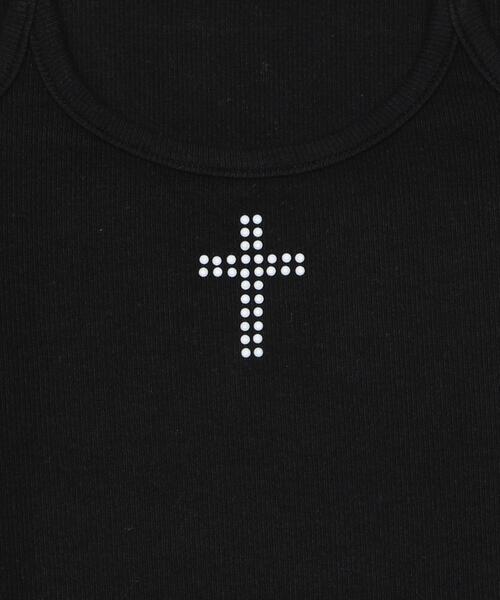 dispark（ディスパーク）の「DISPARK/クロスデザインガータートップ（Tシャツ/カットソー・レディース・ブラック/ホワイト・FREE）」の13枚目の写真