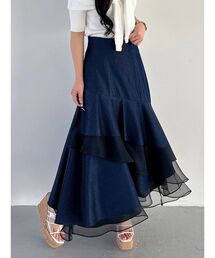 MERCURYDUO | 異素材使いティアードスカート(スカート)