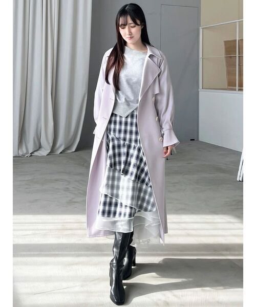 MERCURYDUO(マーキュリーデュオ)の「異素材使いティアードスカート(スカート・レディース・その他1/インディゴブルー・SMALL/MEDIUM)」の20枚目の写真