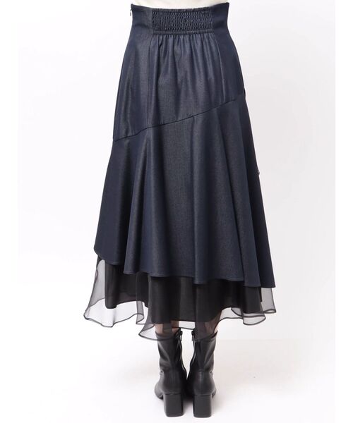 MERCURYDUO（マーキュリーデュオ）の「異素材使いティアードスカート（スカート・レディース・その他1/インディゴブルー・SMALL/MEDIUM）」の14枚目の写真