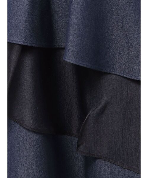 MERCURYDUO（マーキュリーデュオ）の「異素材使いティアードスカート（スカート・レディース・その他1/インディゴブルー・SMALL/MEDIUM）」の6枚目の写真