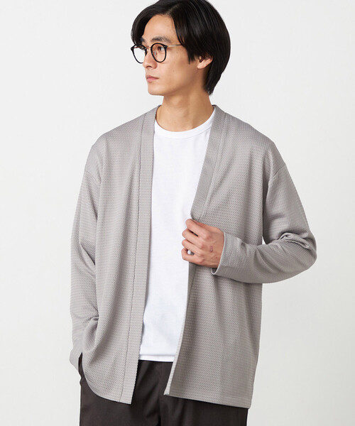 COMME CA ISM（コムサイズム）の「【セットアイテム】ボタンレスカーディガン+Tシャツ（カーディガン/ボレロ・メンズ・グレー/ブラック・LARGE/MEDIUM）」の6枚目の写真