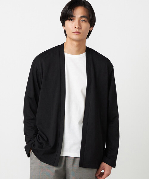 COMME CA ISM（コムサイズム）の「【セットアイテム】ボタンレスカーディガン+Tシャツ（カーディガン/ボレロ・メンズ・グレー/ブラック・LARGE/MEDIUM）」の11枚目の写真